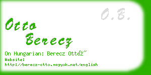 otto berecz business card